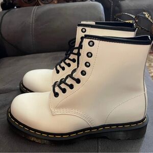 Dr. Martens White and Black Boots
